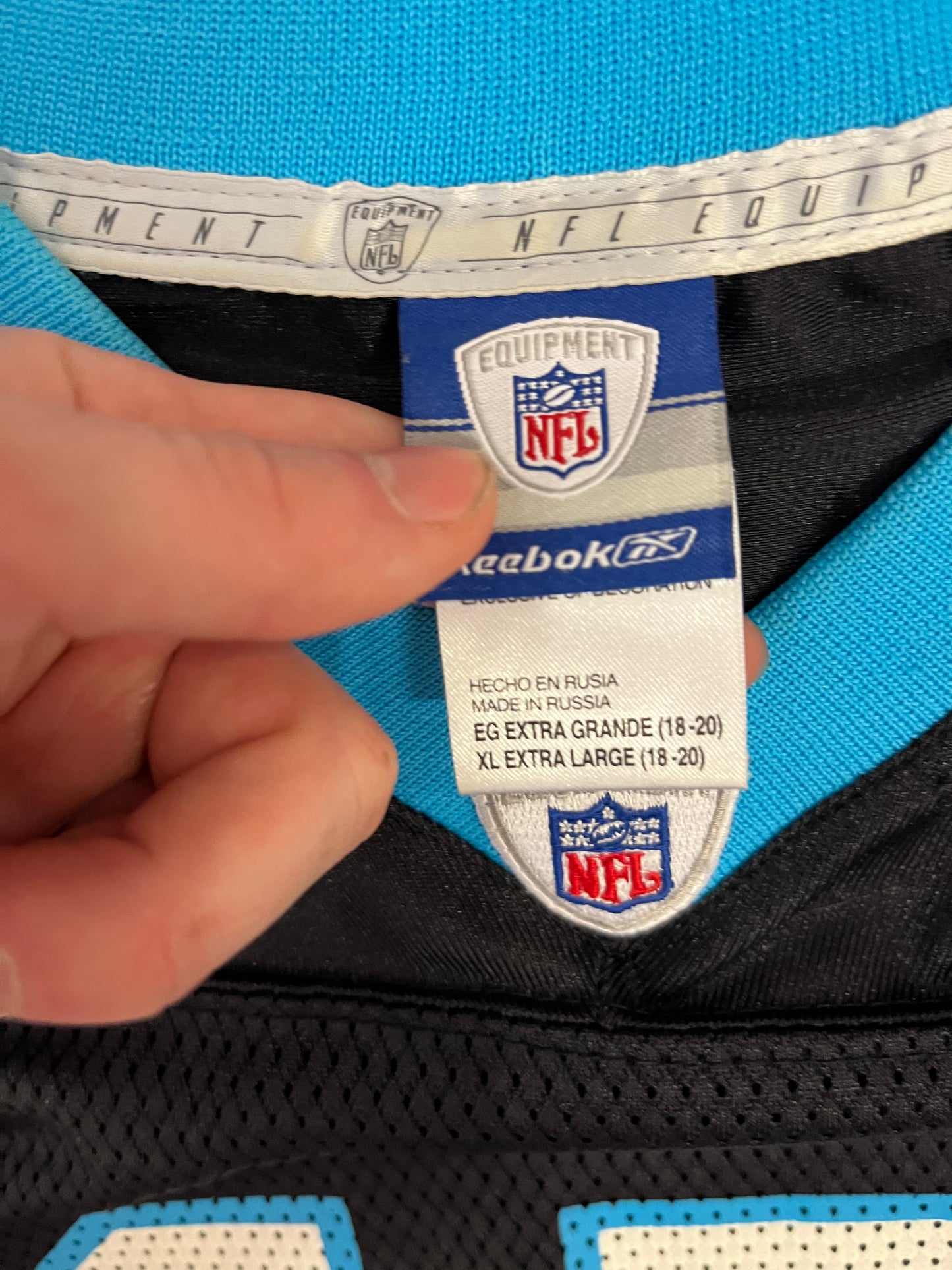 00s Carolina Panthers Jake Delhomme Jersey (Youth XL)