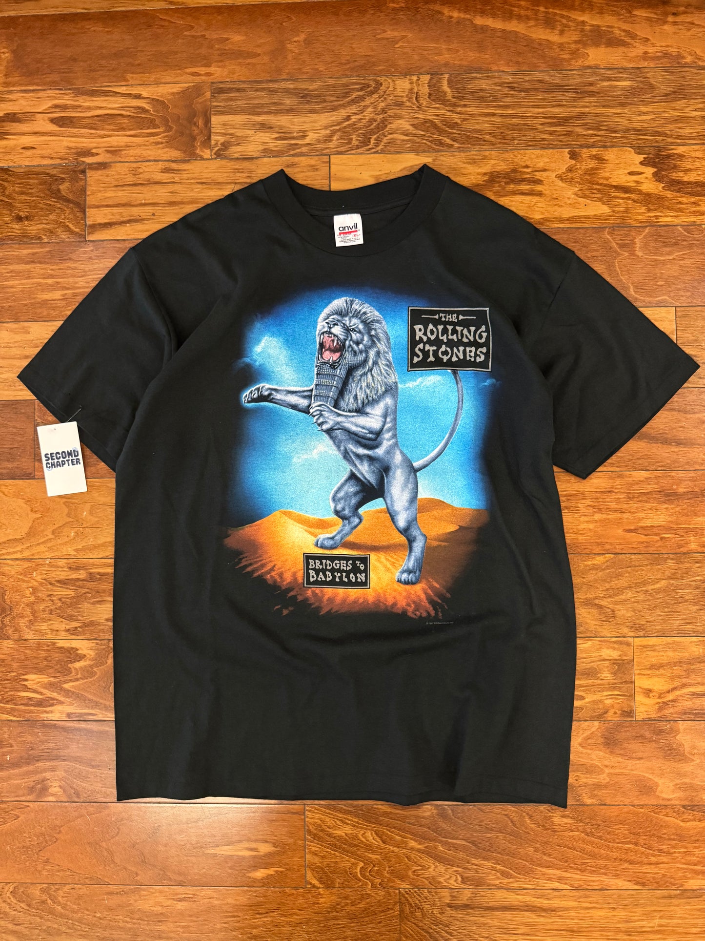 1997-98 The Rolling Stones "Bridges to Babylon" Rock Band Music Tour Tee (XL)
