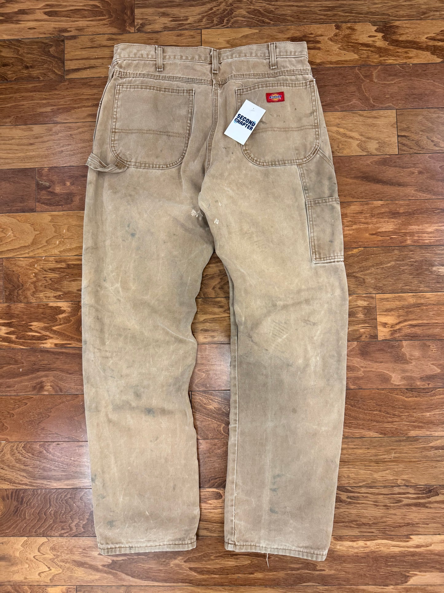 00s Dickies Faded Heavily Worn Tan Carpenter Pants (34 x 34)