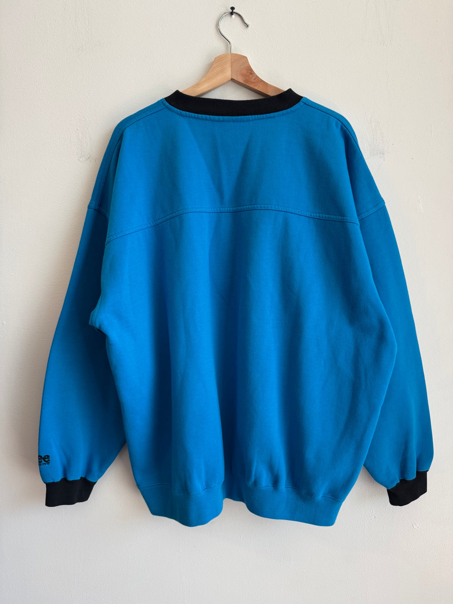 90s Carolina Panthers Blue Embroidered Lee Crewneck (XL)