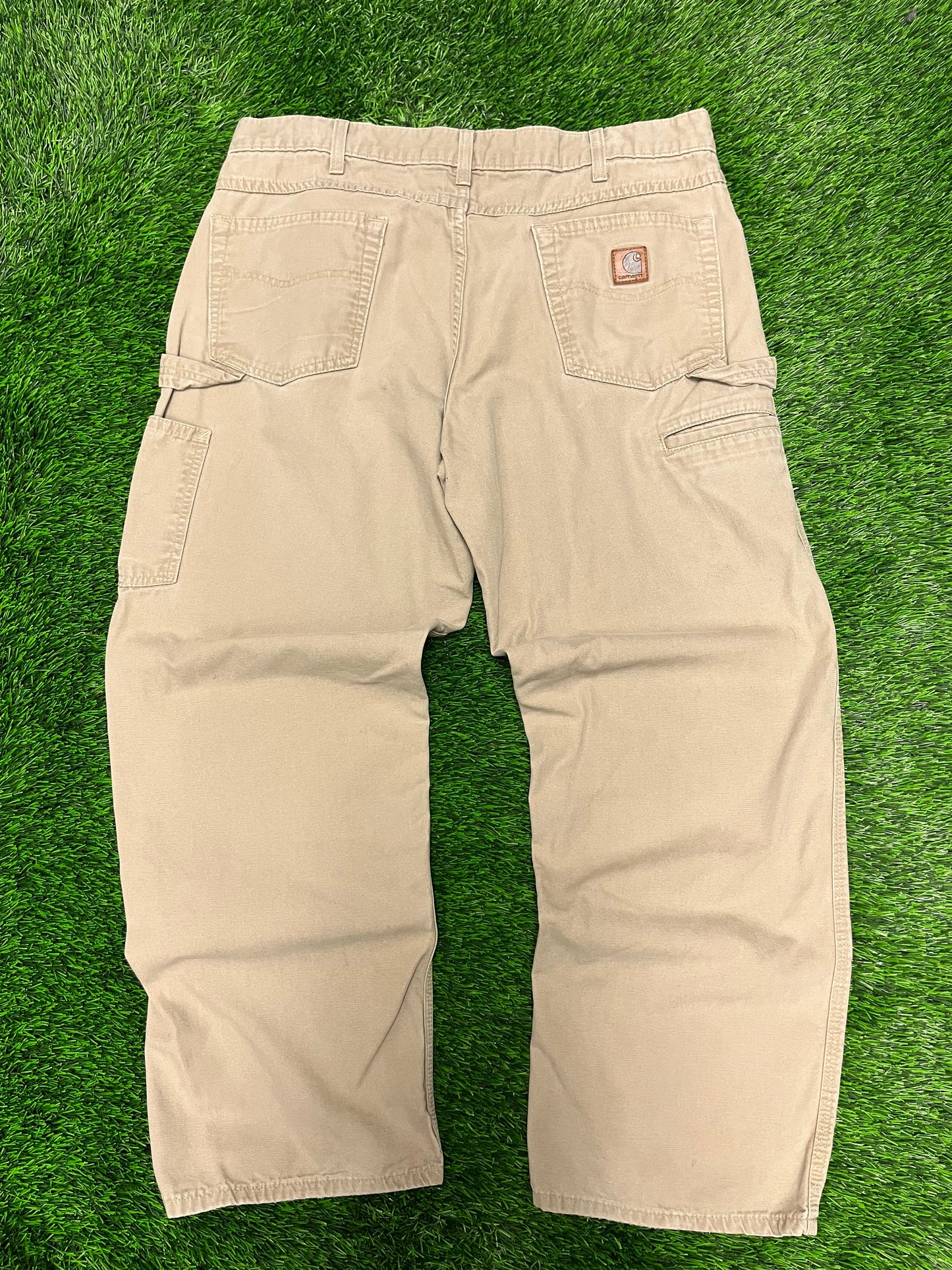 Carhartt Beige Carpenter Workwear Carpenter Pants (36 x 30)