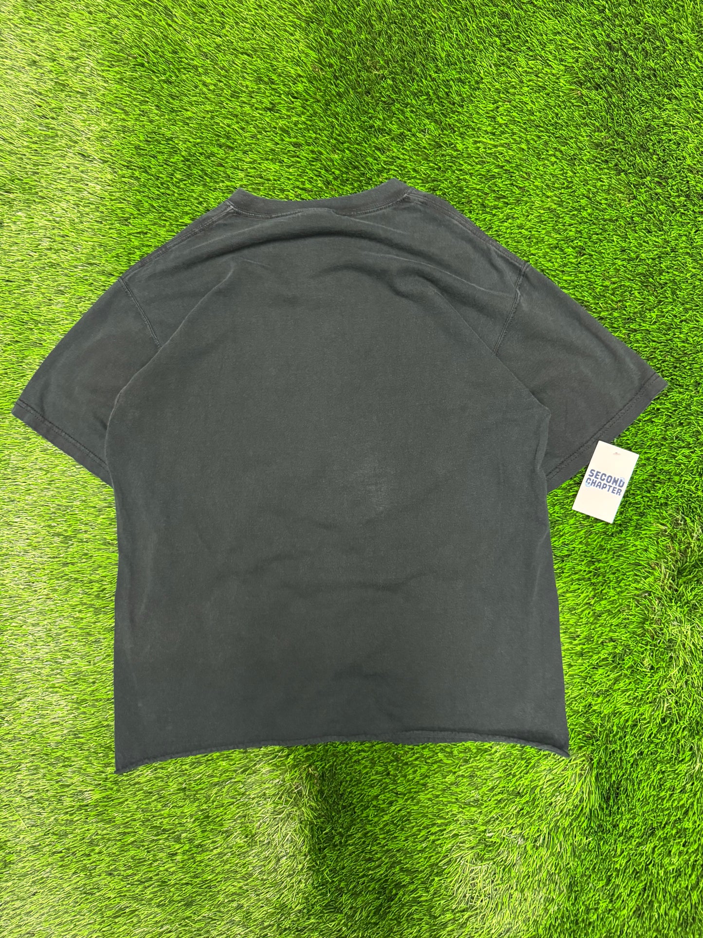 00s Philadelphia Eagles Black Spell Out Cropped Tee (L)