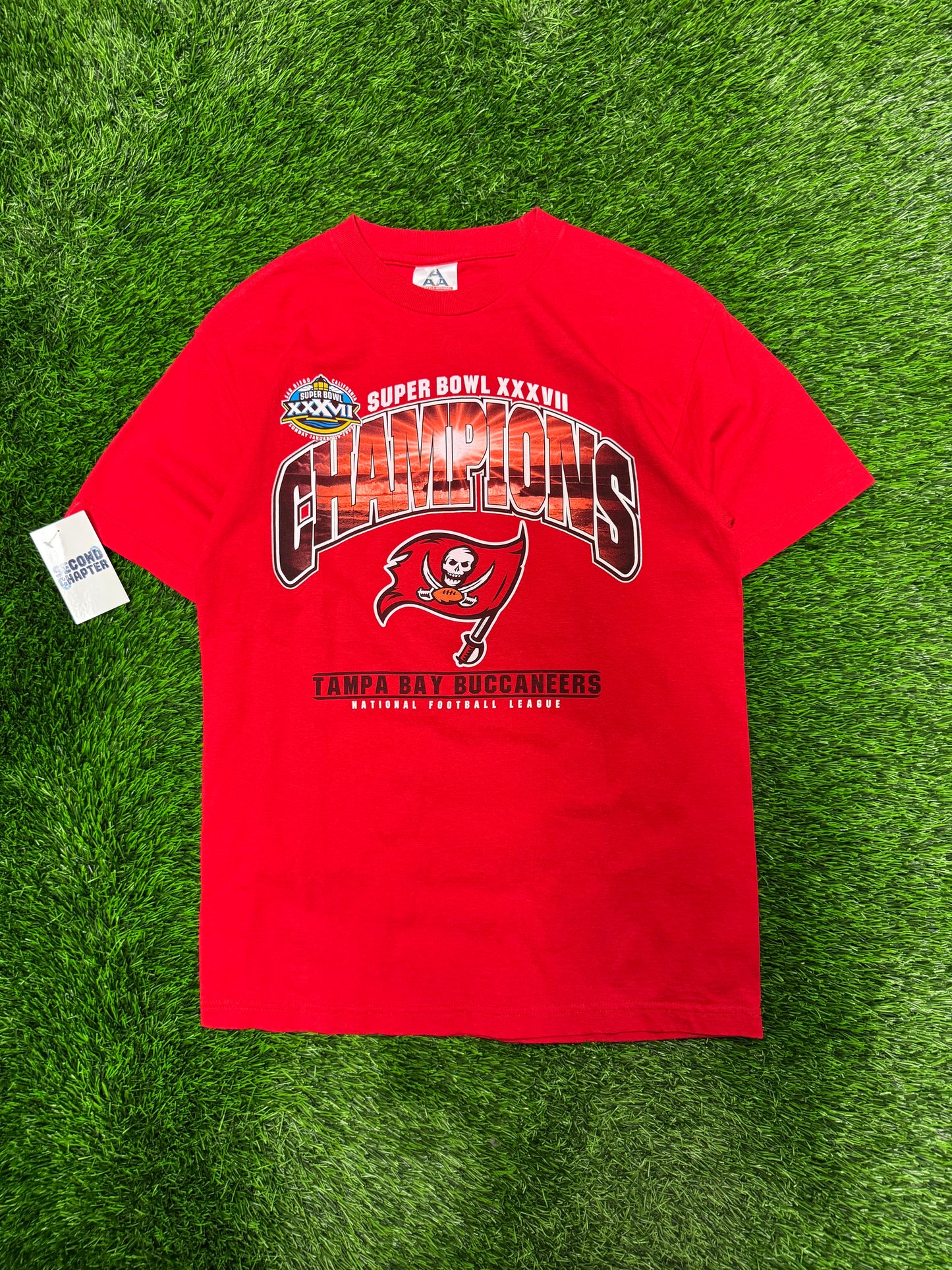 2003 Tampa Bay Buccaneers AFC Champs Spell Out Tee (M)