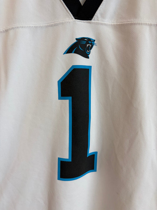 2010s Carolina Panthers Cam Newton NFL Players Away Jersey (Youth L)