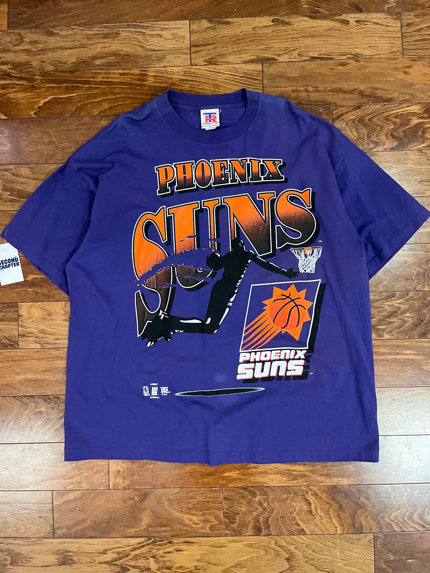1995 Phoenix Suns Spell Out Vintage Graphic NBA Tee (XL)