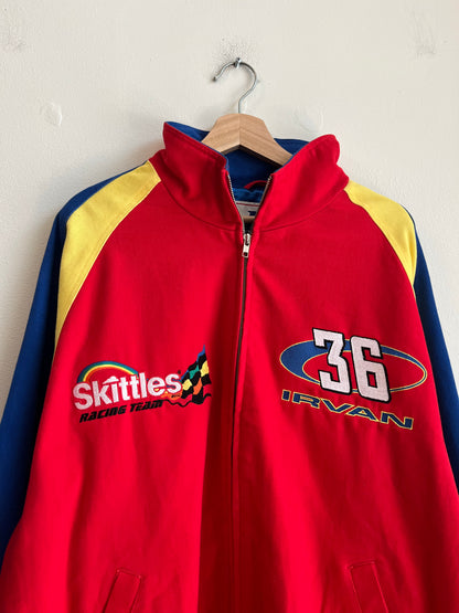 90s Ernie Irvan Skittles NASCAR 36 Motorsport Racing Logo Athletic Jacket