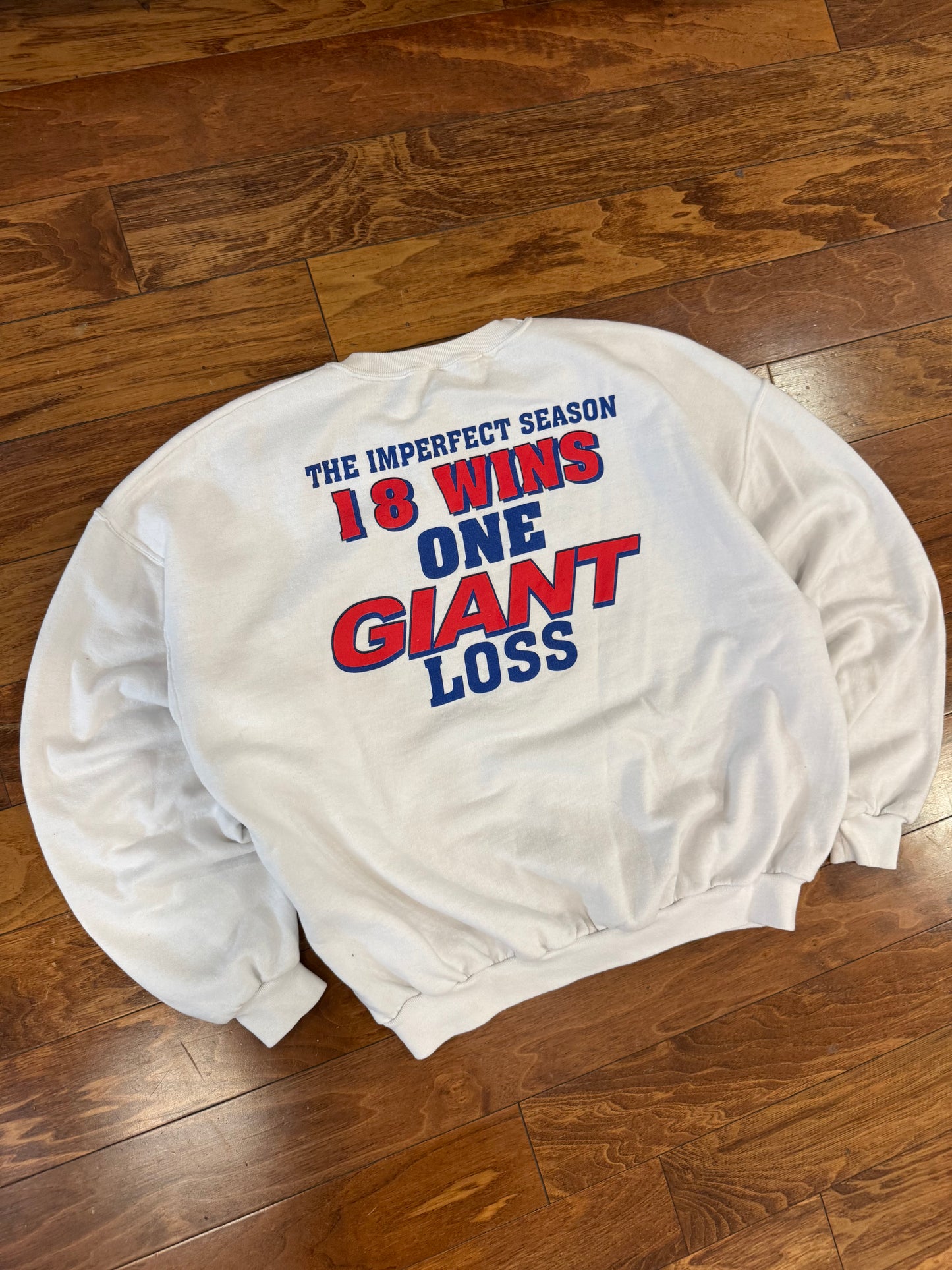 2007 Patriots VS Giants Super Bowl Vintage Crewneck (XL)