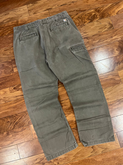 2014 Carhartt Brown Casual Workwear Pants (36x30)