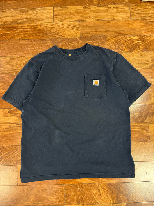 00s Carhartt Navy Pocket Tee (L)