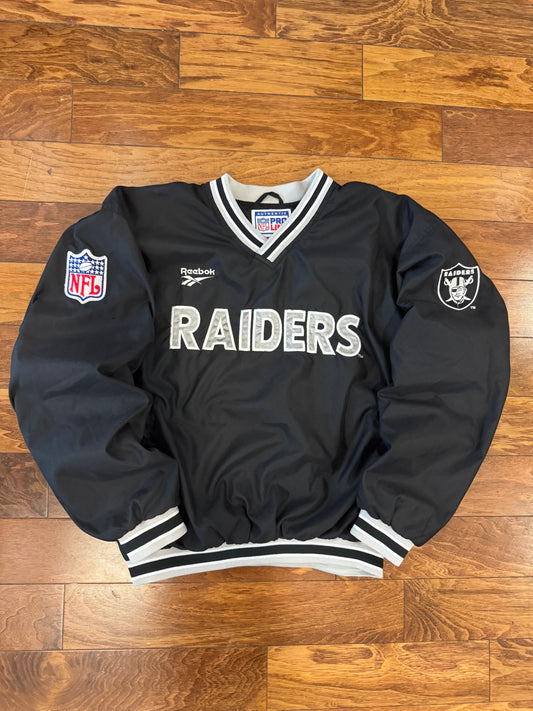 90s Oakland Raiders Reebok NFL Pro Line Windbreaker (L)