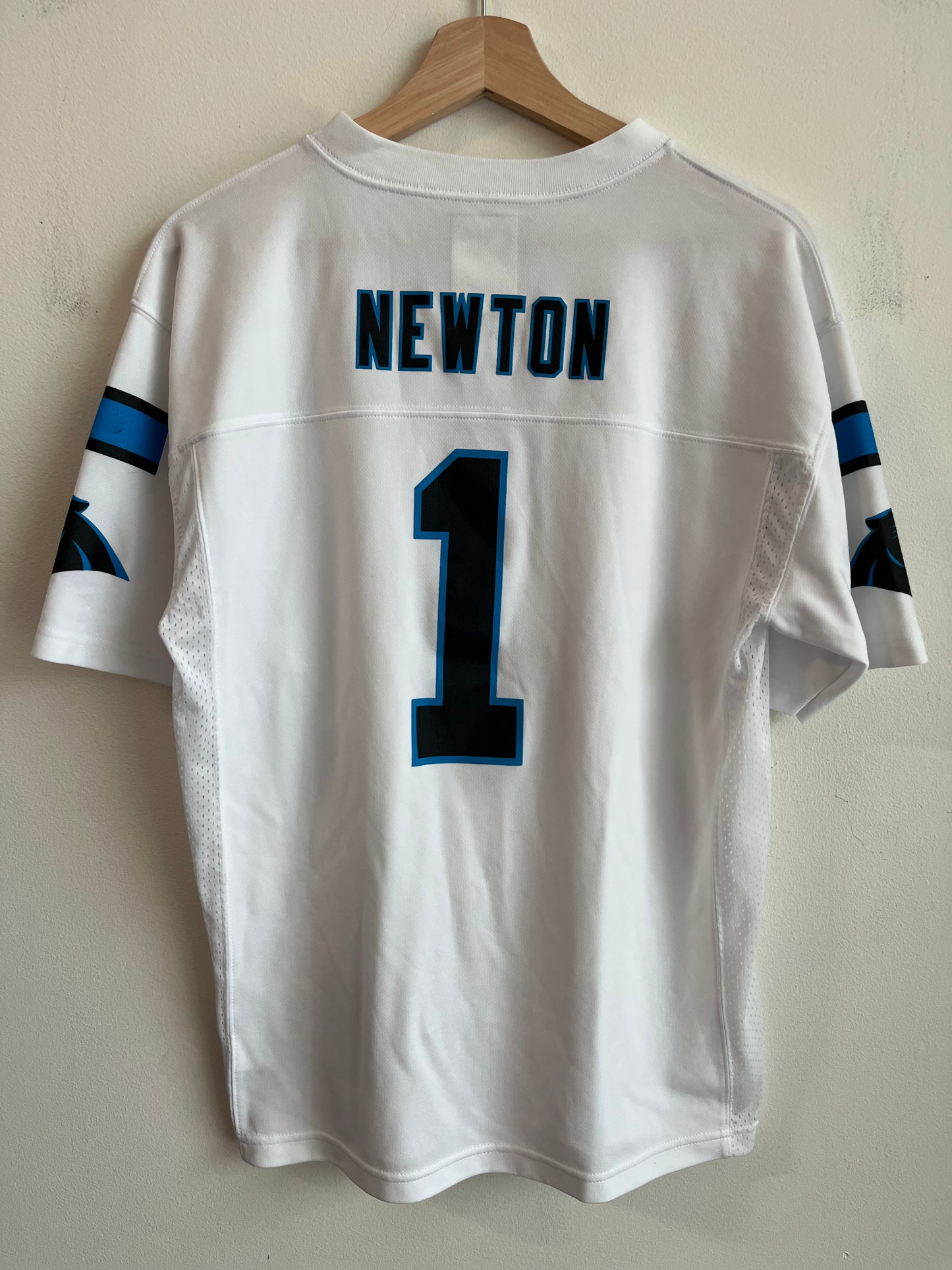 2010s Carolina Panthers Cam Newton NFL Players Away Jersey (Youth XL)