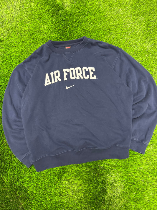 00s Air Force University Vintage Nike Center Swoosh Crewneck (L)