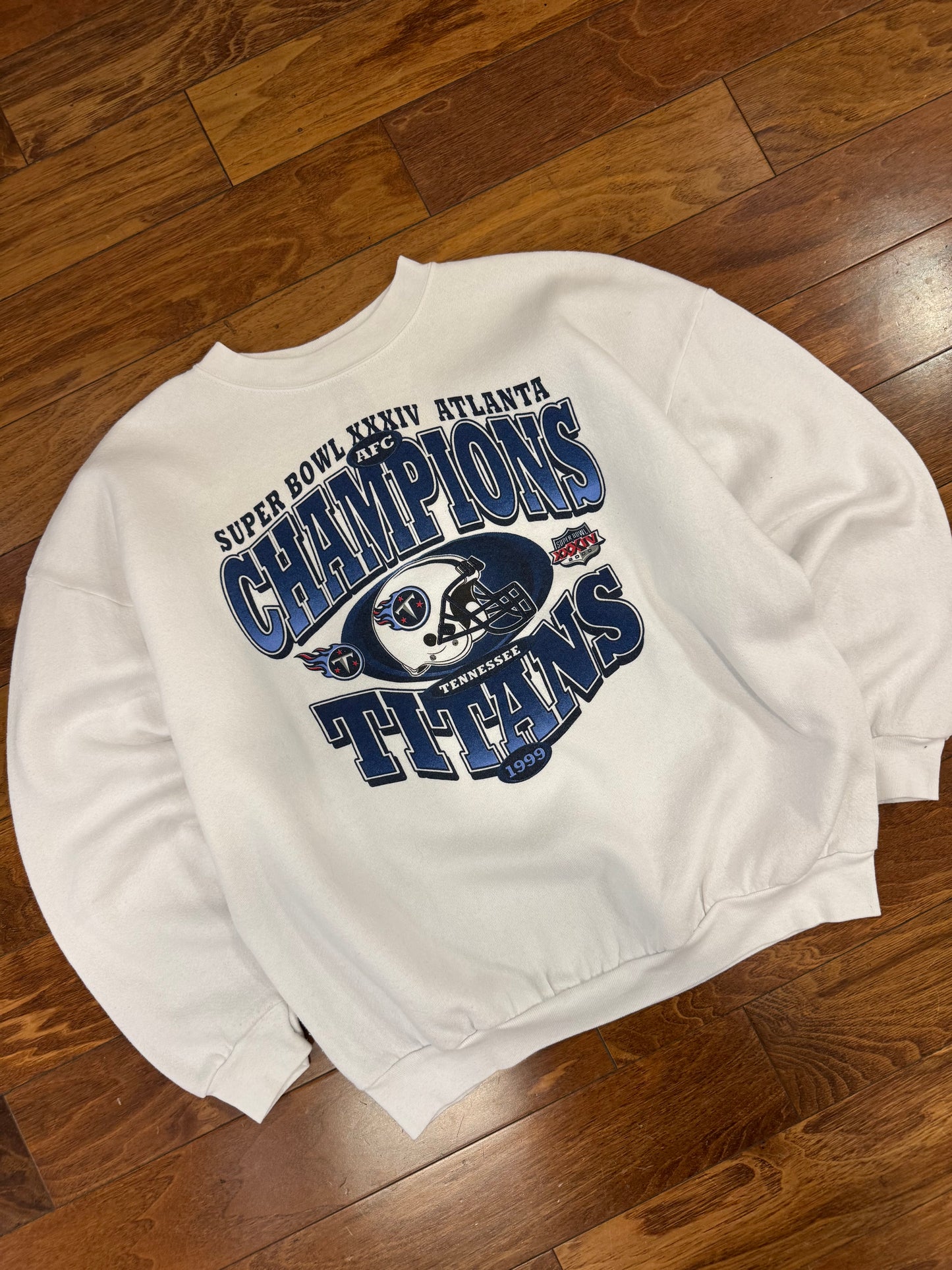 1999 Tennessee Titans Super Bowl Champions Vintage Crewneck (XL)