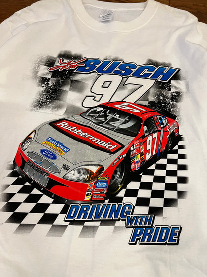 00s Nascar Rubbermaid White Tee (XL)
