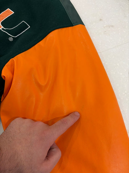 90s University of Miami Hurricanes Steve & Barry's Letterman Jacket (L)