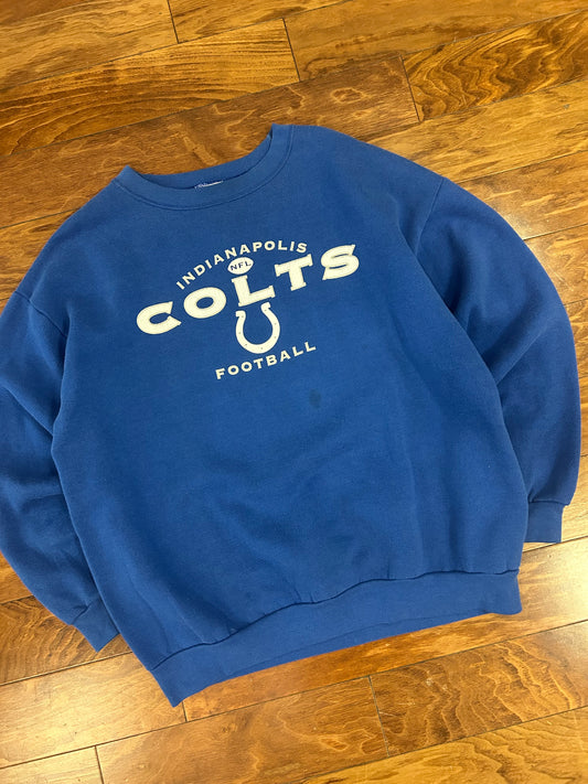 00s Indianapolis Colts Spell Out Crewneck (XL)