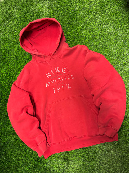 90s Nike Center Swoosh/SO Red Hoodie (M)