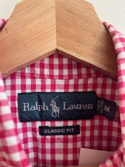 00s Polo Ralph Lauren Pink Button Up Polo Shirt (M)