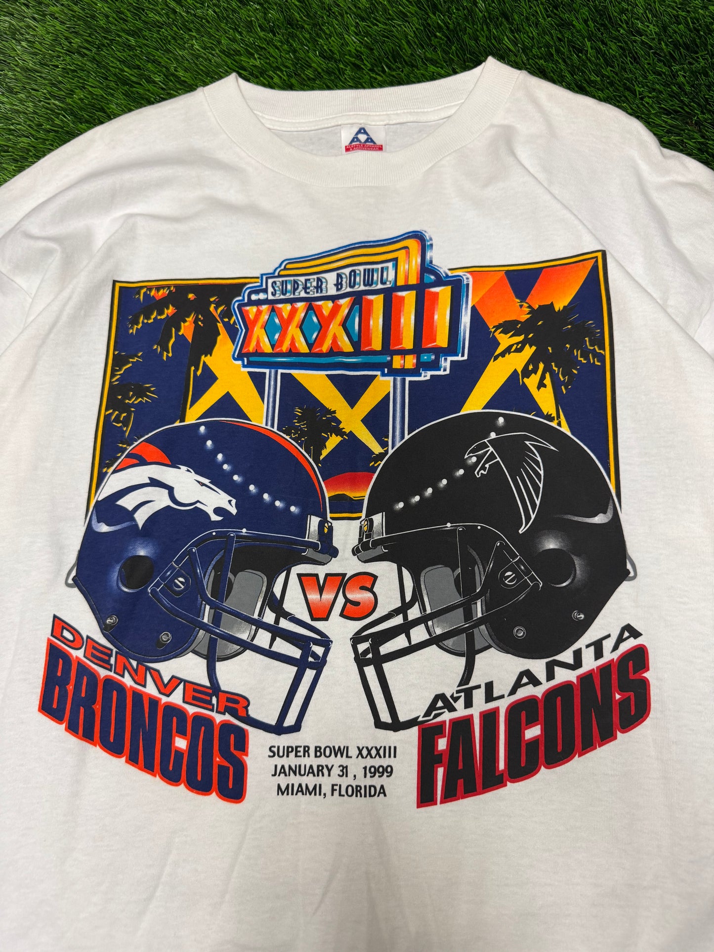 1999 Broncos v Falcons Super Bowl Tee (XL)
