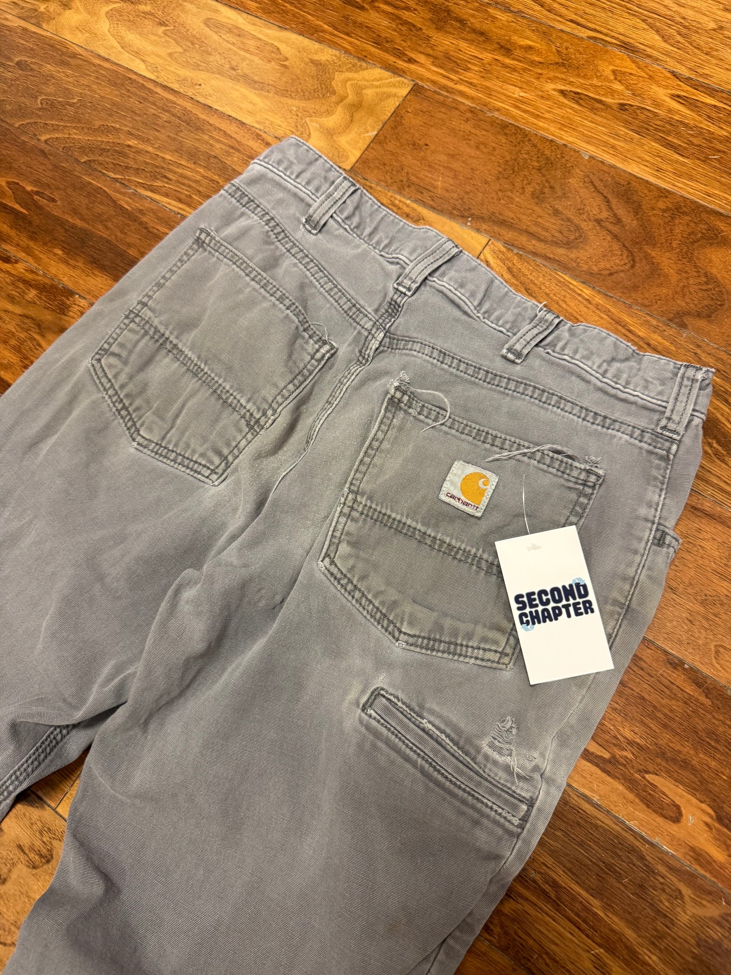 Carhartt Gray Distressed Workwear Pants (32 x 30)