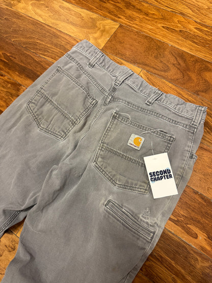 Carhartt Gray Distressed Workwear Pants (32 x 30)