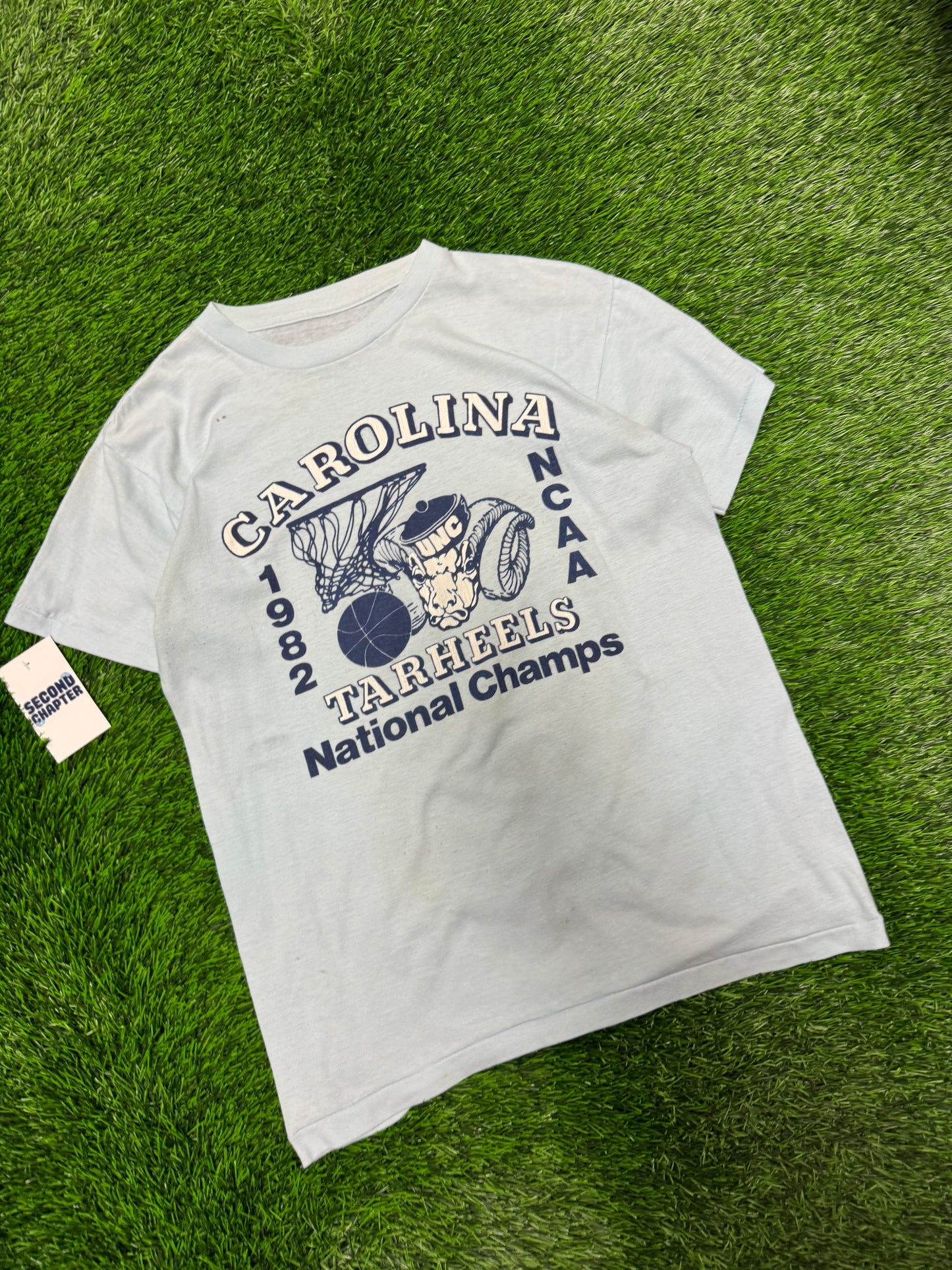 1982 University of North Carolina (UNC) Tar Heels NCAA Champs Tee (M)