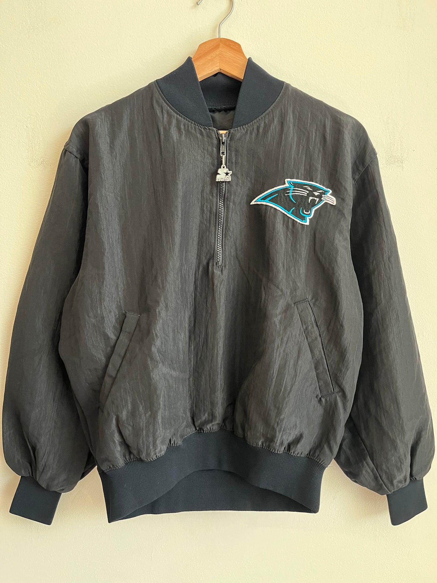 90s Carolina Panthers Starter NFL Quarter Zip Light Weight Jacket (S)