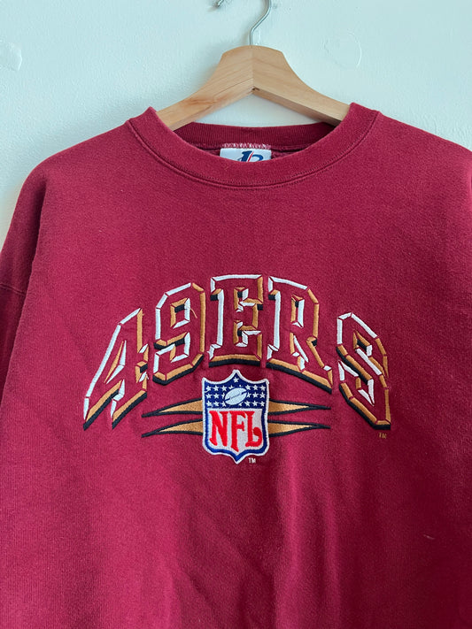 90s San Francisco 49ers NFL Logo Athletic Crewneck (M)