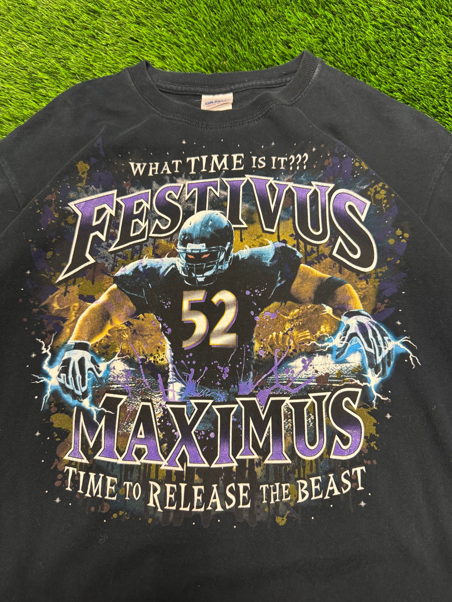 00s Baltimore Ravens Ray Lewis Festivus Tee (M)