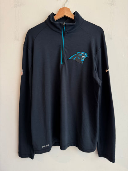 2015 Carolina Panthers 1/4 Zip Nike Dri-Fit Pullover (L)