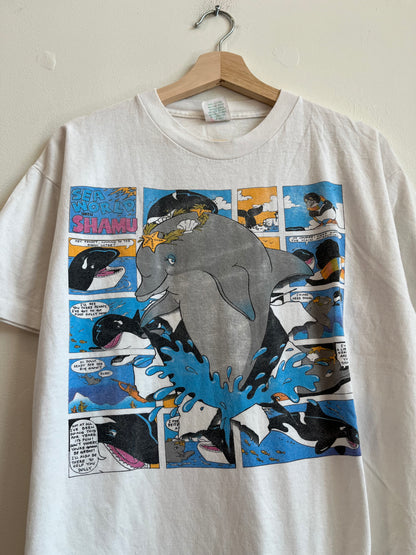 1990s Sea World with Shamu Whale Tee (M)