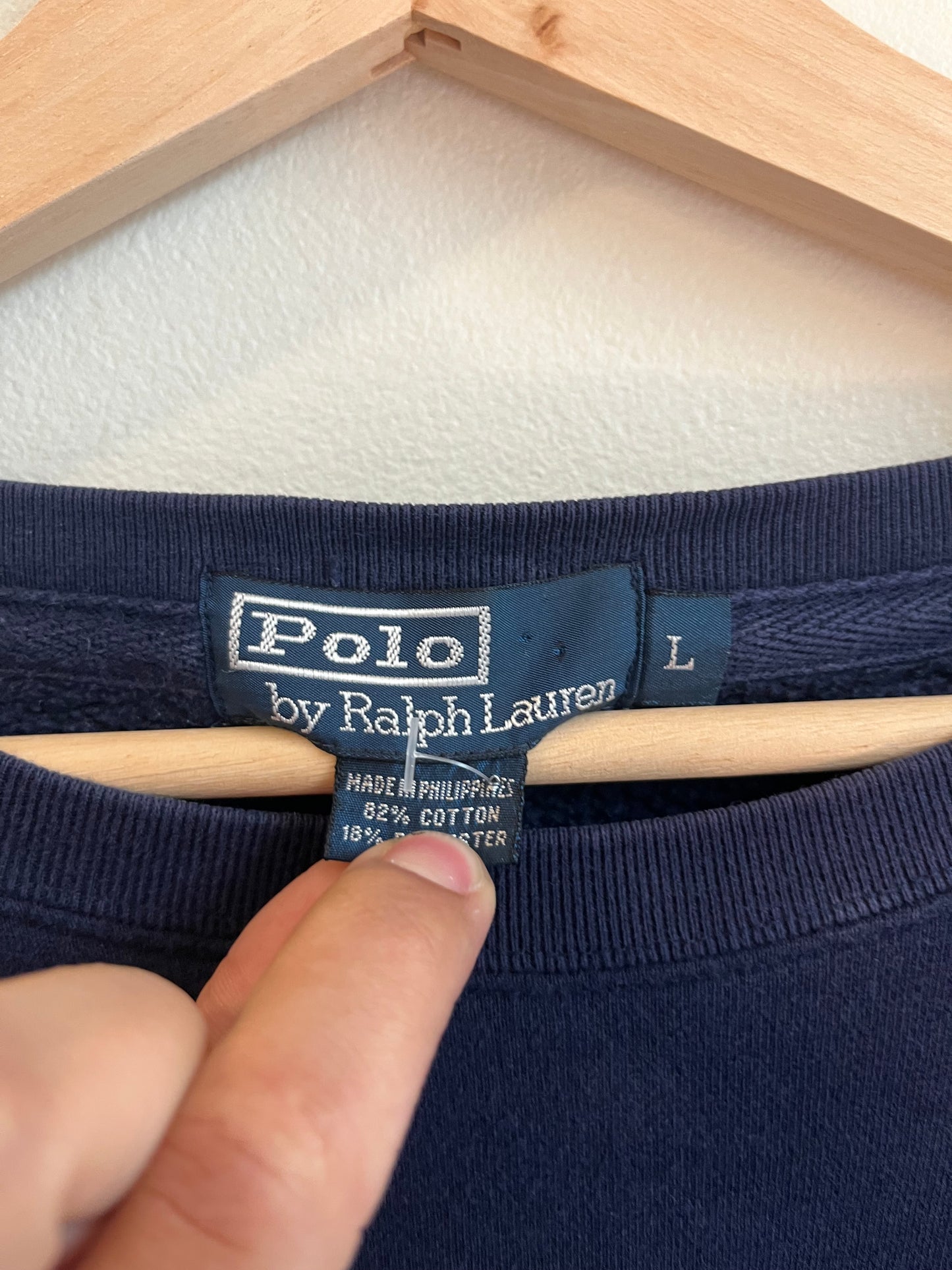 00s Polo Ralph Lauren Navy Essential Crewneck (L)