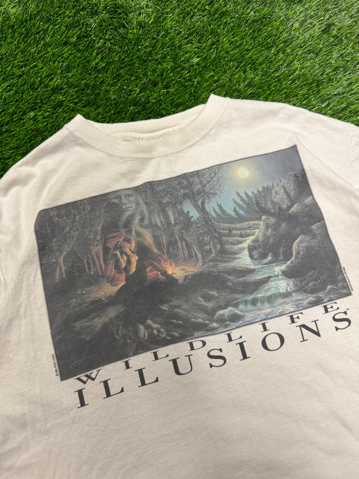 1993 Wildlife Illusions Vintage Nature Art Tee (XL)
