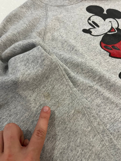 80s Mickey Mouse Disney Santee Grey Crewneck (XL)
