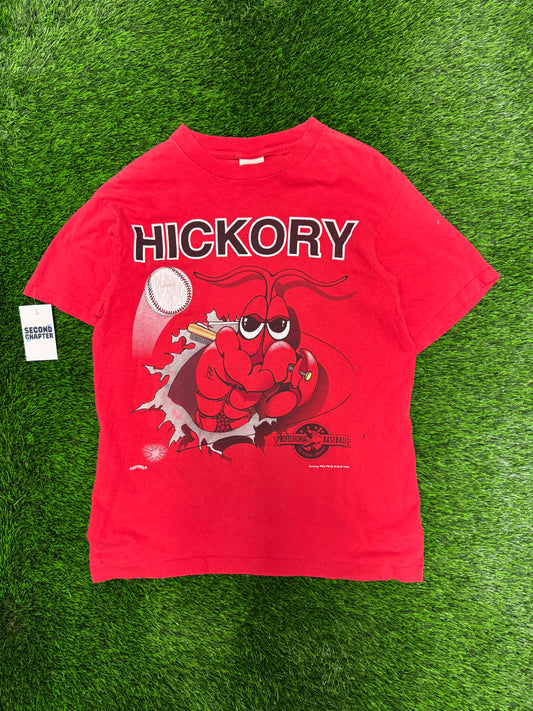 1994 Hickory Crawdads Minor League Breakthrough MLB Nutmeg Vintage Tee (L)