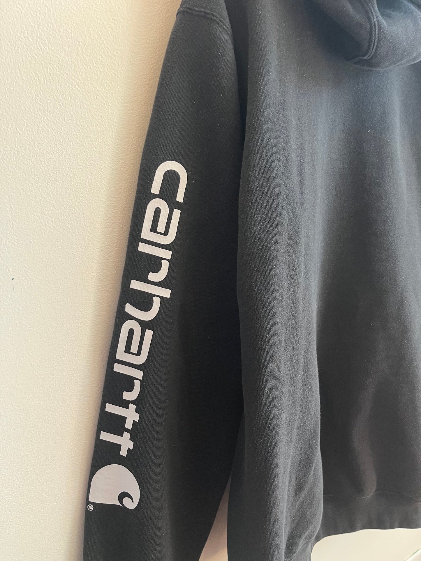 00s Carhartt Essential Black Spell Out Hoodie (L)