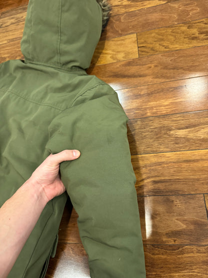 00s GAP Fur Hooded Vintage Jacket (Youth L)