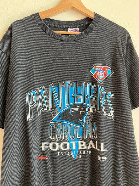 1994 Carolina Panthers Striped Trench Tee (XL)