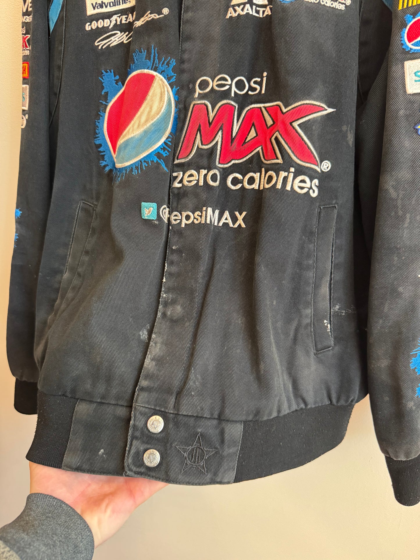 00s Pepsi Max Vintage Faded Nascar Racing Jacket (L)