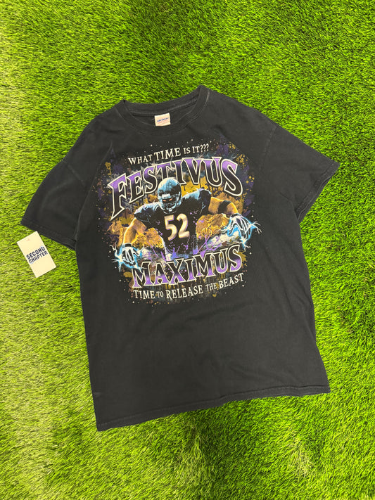 00s Baltimore Ravens Ray Lewis Festivus Tee (M)