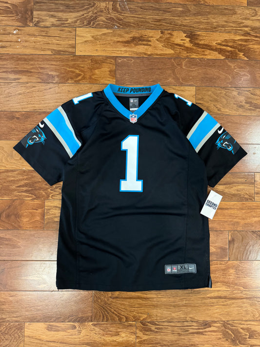 2014 Carolina Panthers Cam Newton Home Football Jersey (Youth XL)
