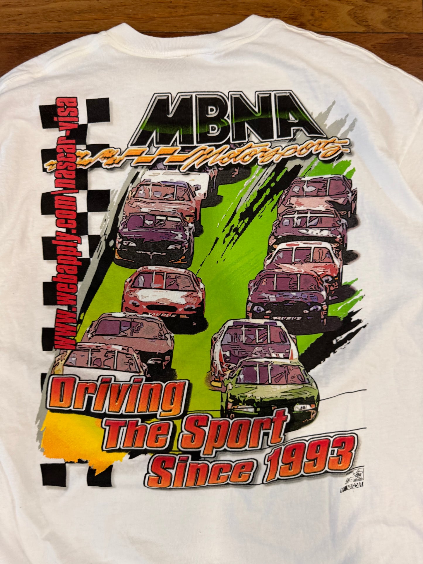 1999 MBNA Nascar Graphic White Tee (XL)