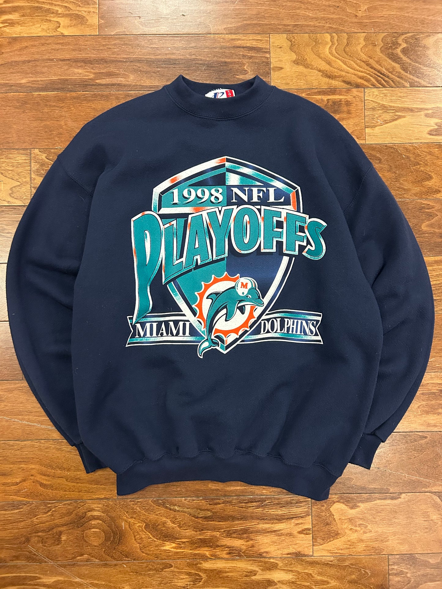 1998 Miami Dolphins Vintage NFL Playoffs Crewneck (L)