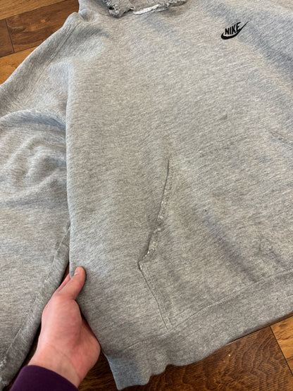 90s Nike Left Chest Swoosh Thrashed Hoodie (XL)