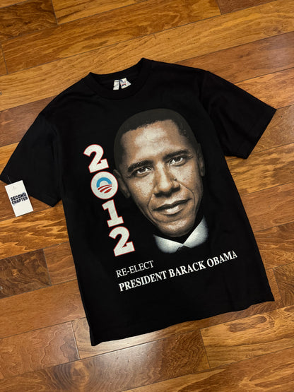 2012 Barack Obama Yes We Can Black Tee (M)