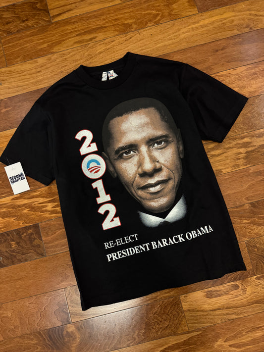 2012 Barack Obama Yes We Can Black Tee (M)
