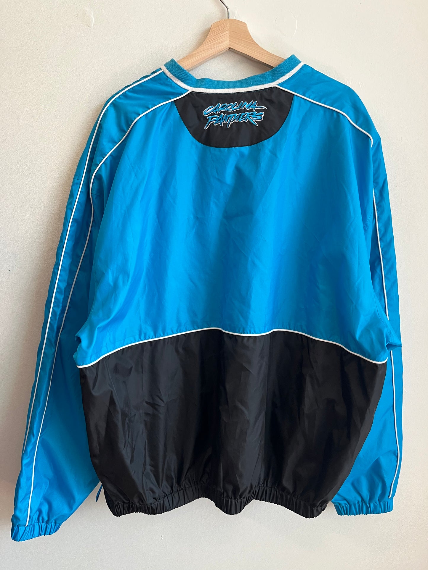 2010s Carolina Panthers NFL Tone Blue and Black Windbreaker (XL)