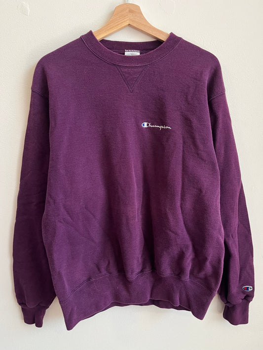 00s Champion Purple Essential Crewneck (L)