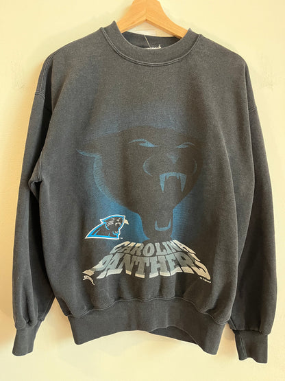 1993 Carolina Panthers Faded Nutmeg Shadow Crewneck (L)