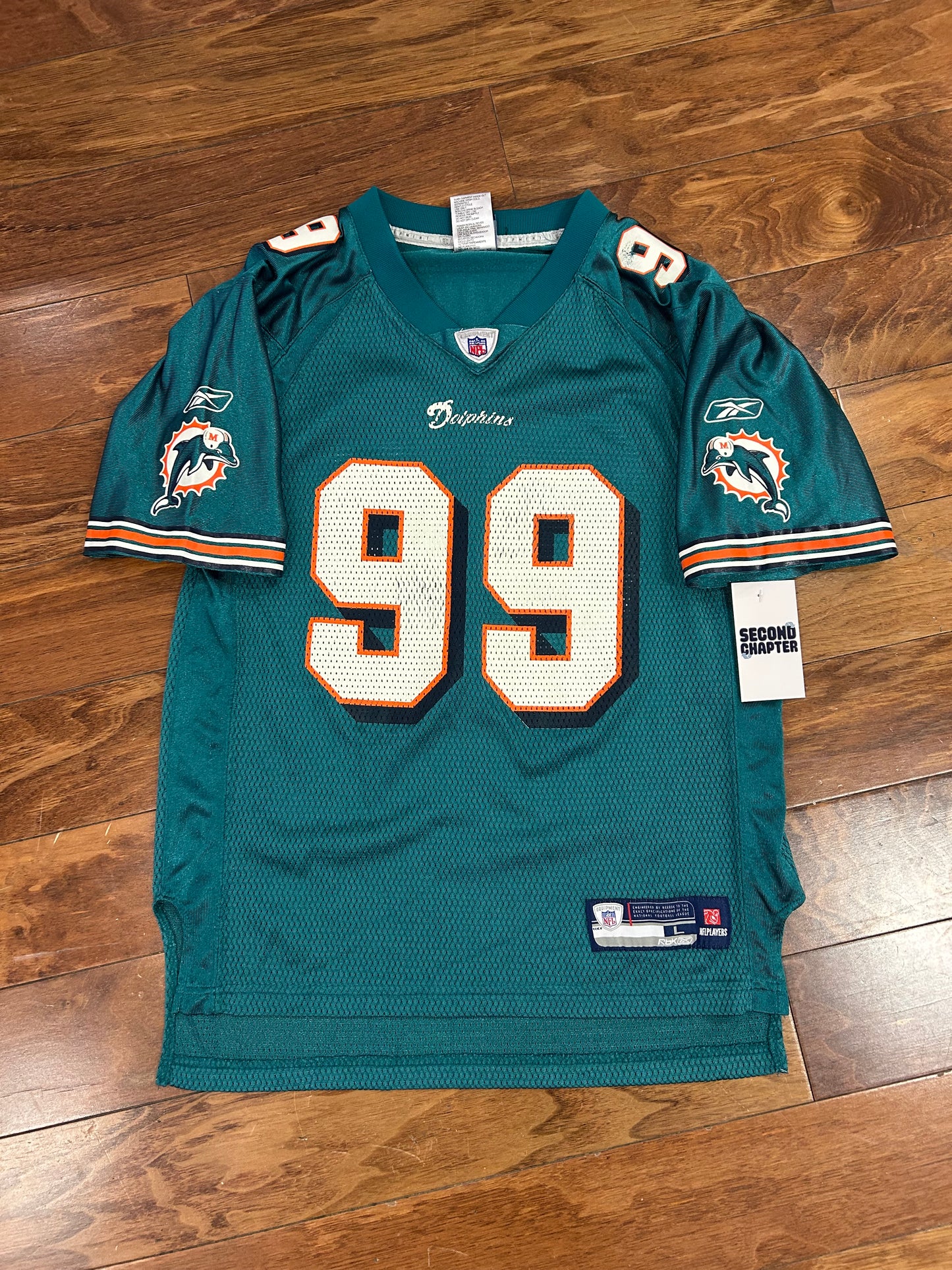 00s Miami Dolphins Jason Taylor #99 NFL Jersey (Youth L)